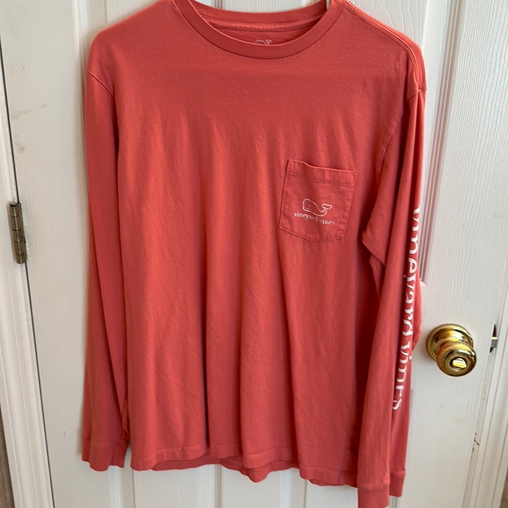 Adult Small Vintage Whale Graphic Long-Sleeve Pocket Tee